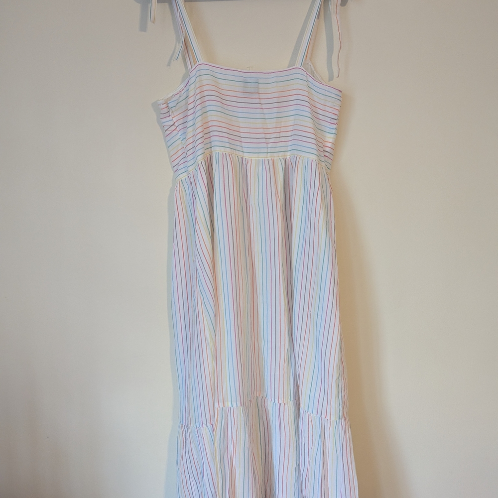 GAP Pink and Blue Spaghetti Strap Sundress